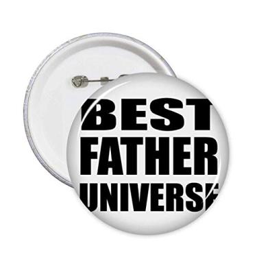 Imagem de Broche de citação Best Father Dad Universe Festival Broche Emblema de Botão Decoração 5 peças