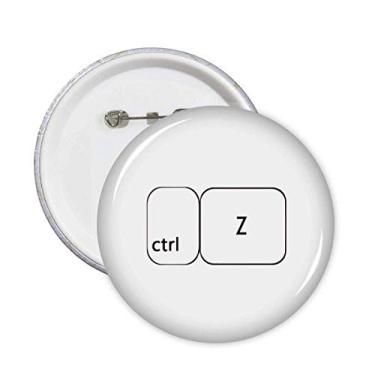 Imagem de Símbolo de teclado ctrl Z Art Deco presente alfinetes modernos emblema botão decoração acessório 5 peças