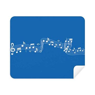 Imagem de DIYthinker Limpador de tela Blue Jumpg Music 5-Le Staff pano de limpeza 2 peças tecido de camurça