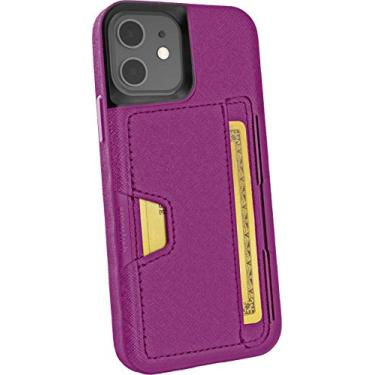 Imagem de Smartish Capa carteira para iPhone 12/12 Pro - Wallet Slayer Vol. 2 [suporte protetor fino] porta-cartão de crédito (seda) - Purple Reign
