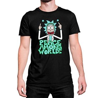 Imagem de Camiseta Serie Estampa Rick And Morty Cor:Preto;Tamanho:P