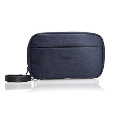 Imagem de Patu – Estojo prático para transporte de itens de beleza, bolsa de cosméticos para maquiagem, kit de limpeza facial feminina, bolsa para cuidados com a pele, bolsa para lápis, organizador de acessórios eletrônicos portáteis, índigo