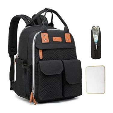 Imagem de Mochila de Maternidade para bebês multifuncional de grande capacidade portátil Bolsa Maternidade Minimalista Mancro Bolsa de fraldas