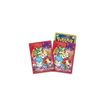 Imagem de Pokémon TCG 64 ct Mangas para cartas Sprigatito Fuecoco Quaxly Presente