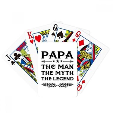 Imagem de DIYthinker Letras inglesas Praise Father Papa Padrão Poker Baralho Presente de mesa