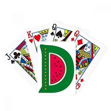 Imagem de DIYthinker D Alfabeto Melancia Frutas Lindo Padrão Poker Baralho Presente de Mesa