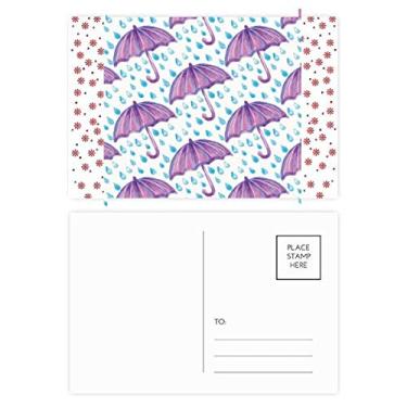 Imagem de Guarda-chuva roxo aquarela chuva, Natal, Natal, Natal, celebração, cartão postal Blessing Mailing Card