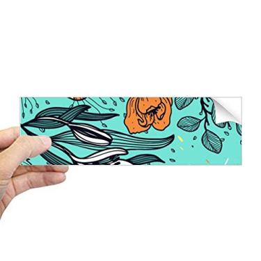 Imagem de DIYthinker Adesivo retangular de para-choque, desenho de lírio camélia, arte moderna, decalque de janela