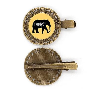Imagem de Elefante Growl Roar Trumpet Hairpin Headdress Broche Clipe de cabelo Presilha