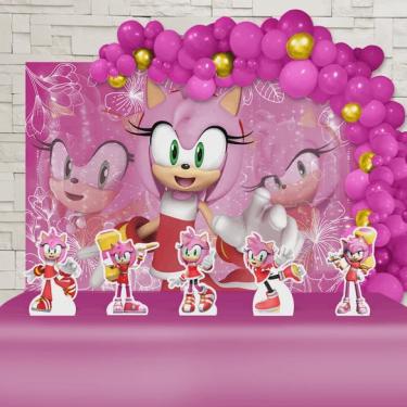 sonic 2 o filme kit decoração de festa infantil 4 display de mesa