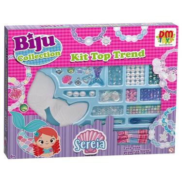 Imagem de Kit Miçangas para Bijuterias Biju Collection KIT Sereia TOP TREND DM TOYS DMT6537