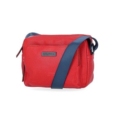 Imagem de Nautica Bolsa tiracolo feminina ajustável, Vermelho, One Size
