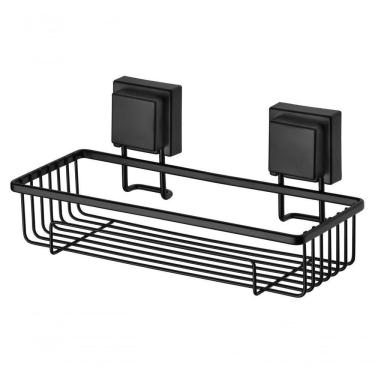 Imagem de Prateleira Banheiro Suporte Shampoo Ventosa Preto 8050pt