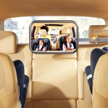 Imagem de TAZENI Espelho de carro de bebê, esticável 360° para cuidado de assento de carro assento traseiro à prova de quebra, essencial para bebês recém-nascidos, testado e certificado