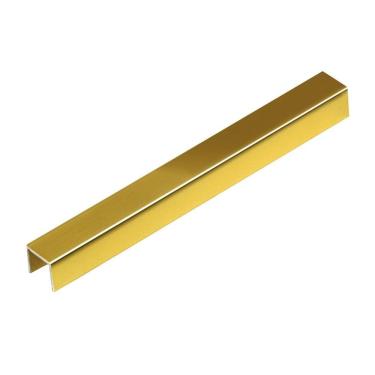 Imagem de Perfil de Alumínio para Acabamento 10mm X 1,0cm Luxor - caixa com 5 Unidade - Dourado Brilho