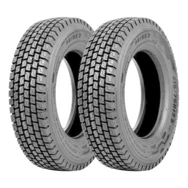 Imagem de Jogo 2 Pneus Speedmax Aro 17.5 Prime D 215/75R17.5 126/124L 16 Lonas
