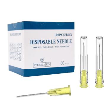 Imagem de Agulha de calibre 30 de 2,5 cm: 100 agulhas Luer Lock - Pacotes selados individualmente (30G)