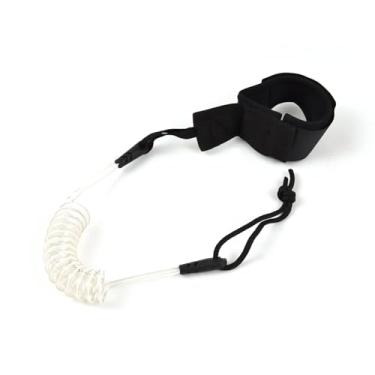 Imagem de Trela de prancha de surf de 1,2 m / 4 pés enrolada Sup Leash Leg Corda Elástica de segurança ao ar livre SUP Strap