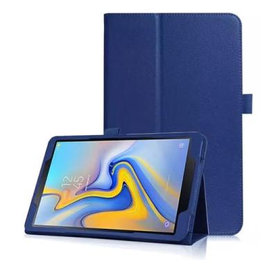 Imagem de ZZOUGYY Capa de tablet para Samsung Galaxy Tab A 10,5 T590 T595 T597 (versão 2018), capa de couro leve ultrafina com suporte para Galaxy Tab A2 10,5 SM-T590 SM-T595C SM-T597 de 10,5 polegadas (azul