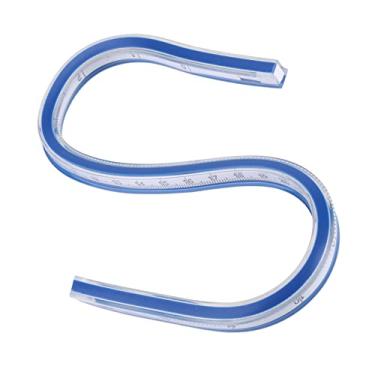 Imagem de Ferramenta de Medida de Desenho de Régua de Curva de Plástico Flexível, Material, Dupla Face, Adequada para Engenharia, Construção, Artesanato (30cm/11,8 pol.)