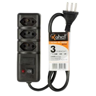 Imagem de Filtro Linha 3 Tomadas Bivolt Kahel