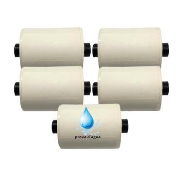 Imagem de 5 Etiqueta Adesiva 40x60 Prova Dagua P/ Mini Impressora 58mm - Xd Mega