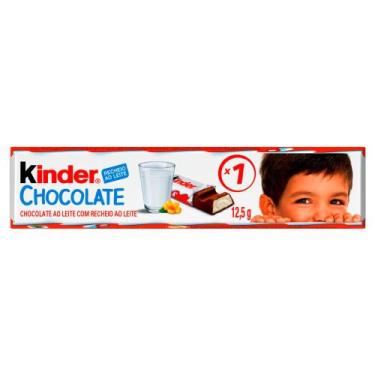 Imagem de Chocolate Kinder ao Leite com Recheio ao Leite com 12,5g, 12 unidades
