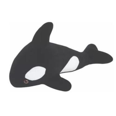 Imagem de Baleia Orca de Pelúcia 38 cm Antialérgica - Mirante Brasil