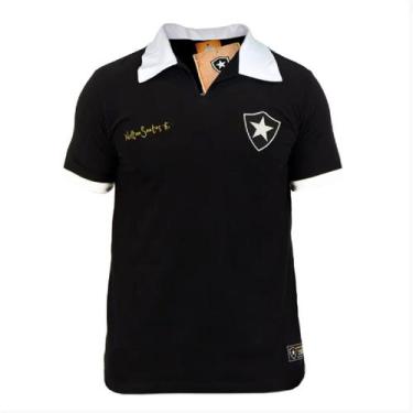 Imagem de Camisa Retrô Botafogo Nilton Santos - Adulto - Retrô Mania, G, Preto