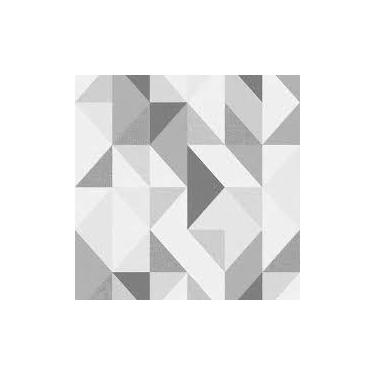 Imagem de Papel de Parede Vinílico Contemporâneo Geométrico Cinza  - bobinex