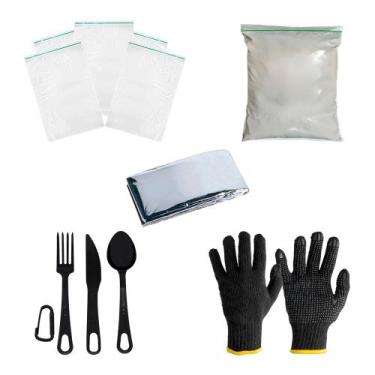 Imagem de Kit Ziplock + Cal Virgem + Talher + Manta Aluminizada +Luva - Dispropi
