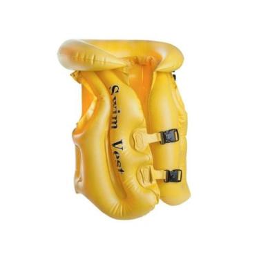 Imagem de Colete Inflável infantil Swim Vest Amarelo - Dm toys 5691