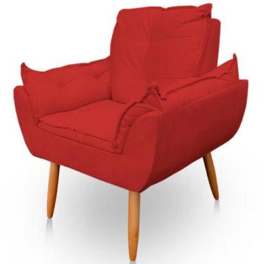 Imagem de Poltrona Decorativa Opala Sala de Estar Tecido Suede - Horizonte Móvei