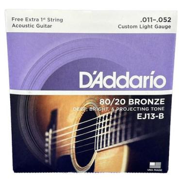 Imagem de Encordoamento DAddario Violão EJ13-B Profissional Tensão 011 Bronze + 
