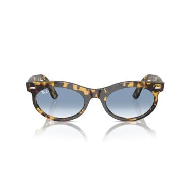 Imagem de Óculos de Sol Ray-Ban Wayfarer Oval 0RB2242 13323F Tam 53 / Marrom Havana/Amarelo - Lentes Azul Gradiente