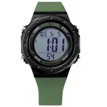 Imagem de Relógio Pulso Masculino Everlast Digital Pulseira Ajustável, Verde
