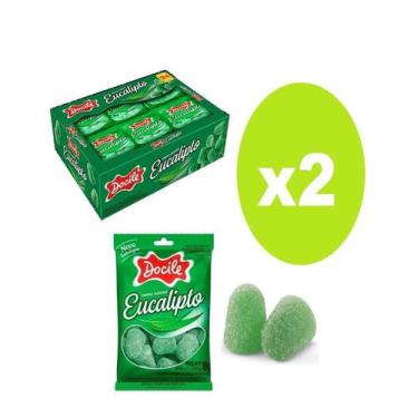 Imagem de 2 caixas Bala de Goma Mini Sino Eucalipto 24X18g - Docile
