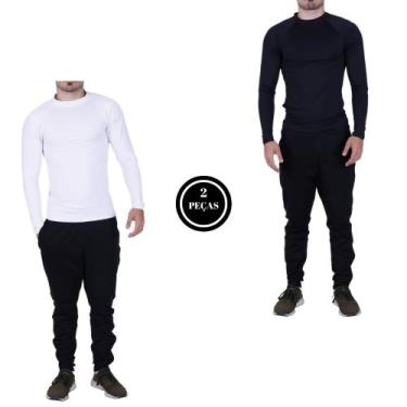 Imagem de Kit 2 Blusa Fitness Térmica Segunda Pele Camisa Proteção Solar UV 50+ 