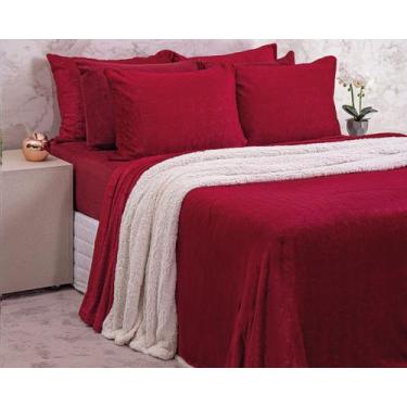 Imagem de Cobertor Plush Dreams Bella Enxovais Casal 1 Peça, Ruby
