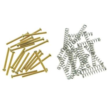 Imagem de KAISH Pacote com 20 parafusos de altura para captador Humbucker American Thread Humbucker com molas para Gibson/EMG/Seymour Duncan/Dimarzio Gold