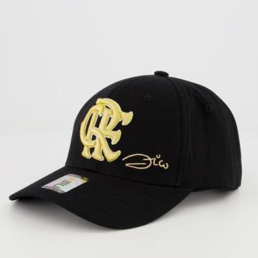 Imagem de Boné Flamengo Zico Preto e Dourado - Supercap, Único