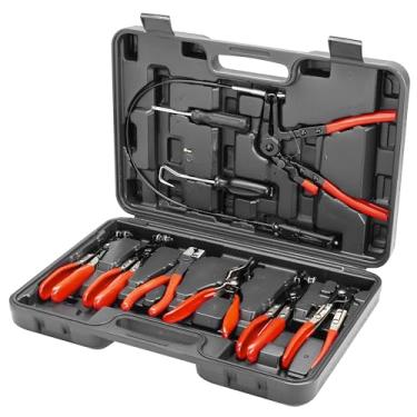Imagem de Powerbuilt Conjunto de alicates de braçadeira de mangueira de 9 peças, aquecedor de radiador de refrigerante automotivo e mangueira de água, kit de ferramentas de remoção de braçadeira automática,