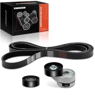 Imagem de A-Premium Kit de correia de transmissão serpentina do motor compatível com carros Ford - F-250 F250, F-350 F350, F-59 Commercial Stripped Chassis, 1994 - OHV 7.3L
