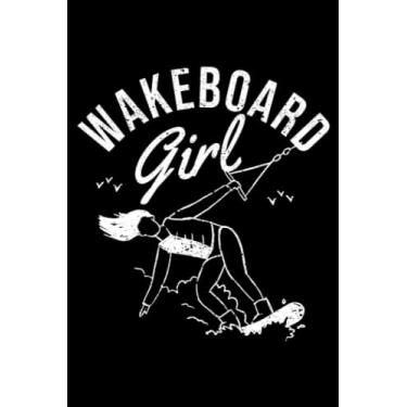 Imagem de Wakeboard Girl Wakeboarding Vintage Funny Wake Boarder Girls: Wakesurfing Accessories Wakeboarding | Dot Grid Journal, Notebook or Organizer | Notes, ... book, Scheduler, Task Checklist | 6x9 Inches