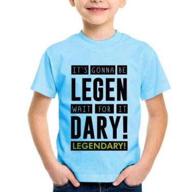Imagem de Camiseta Infantil It's gonna be Legendary - Foca na Moda, Azul bebê, 4