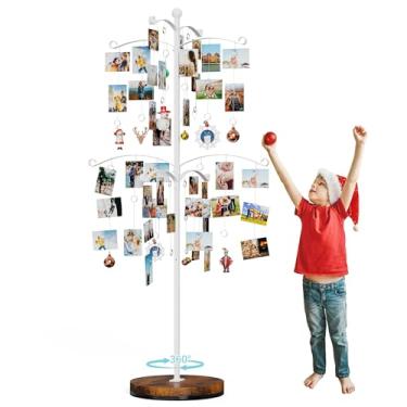 Imagem de Miratino Árvore genealógica de 1,8 m, árvore de exibição de fotos de festa, suporte de fotos, suporte de 90 clipes para quadros polaroid de 10 x 16 cm, 12 x 17 cm para pendurar e porta-cartões
