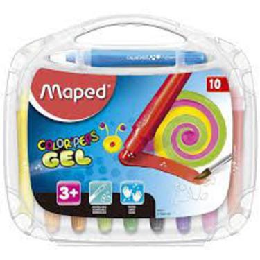 Imagem de Giz De Cera 10 Cores Aquarelavel - Maped