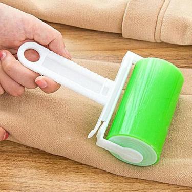 Imagem de Rolo Tira Pelos Fiapos e Sujeira Adesivo Para Roupas Sofás cadeiras La