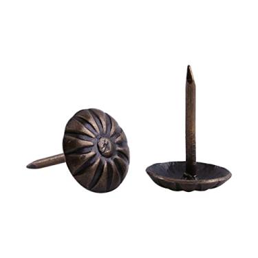 Imagem de Tachas de Estofamento, 100pcs de Móveis Vintage Pregos, Unhas de Estofamento Antigo de Metal de Bronze para Móveis de sofá de Sapato (Verde 10 * 14mm)
