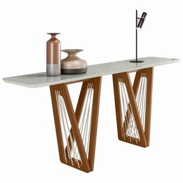 Imagem de Aparador Buffet áustria C03 180 Cm Cor Laca Off White/caramelo